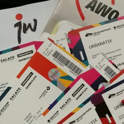 Urbanatix Eintrittskarten, Logos AWO-Jugendwerk und AWO