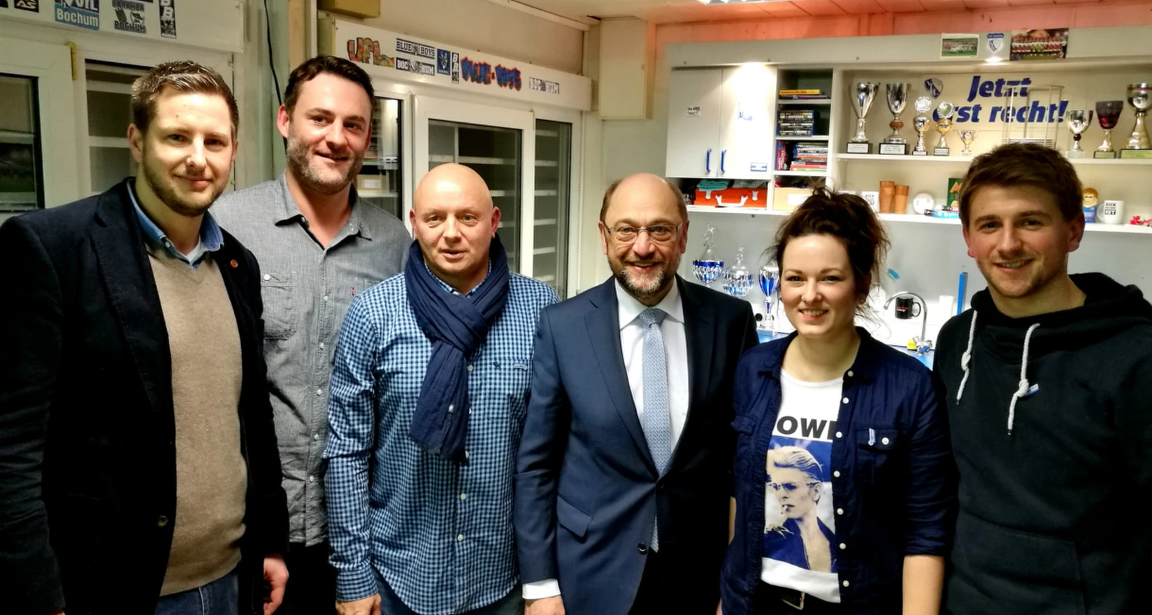 SPD-Kanzlerkandidat Martin Schulz im Fantreff an der Castroper Straße.