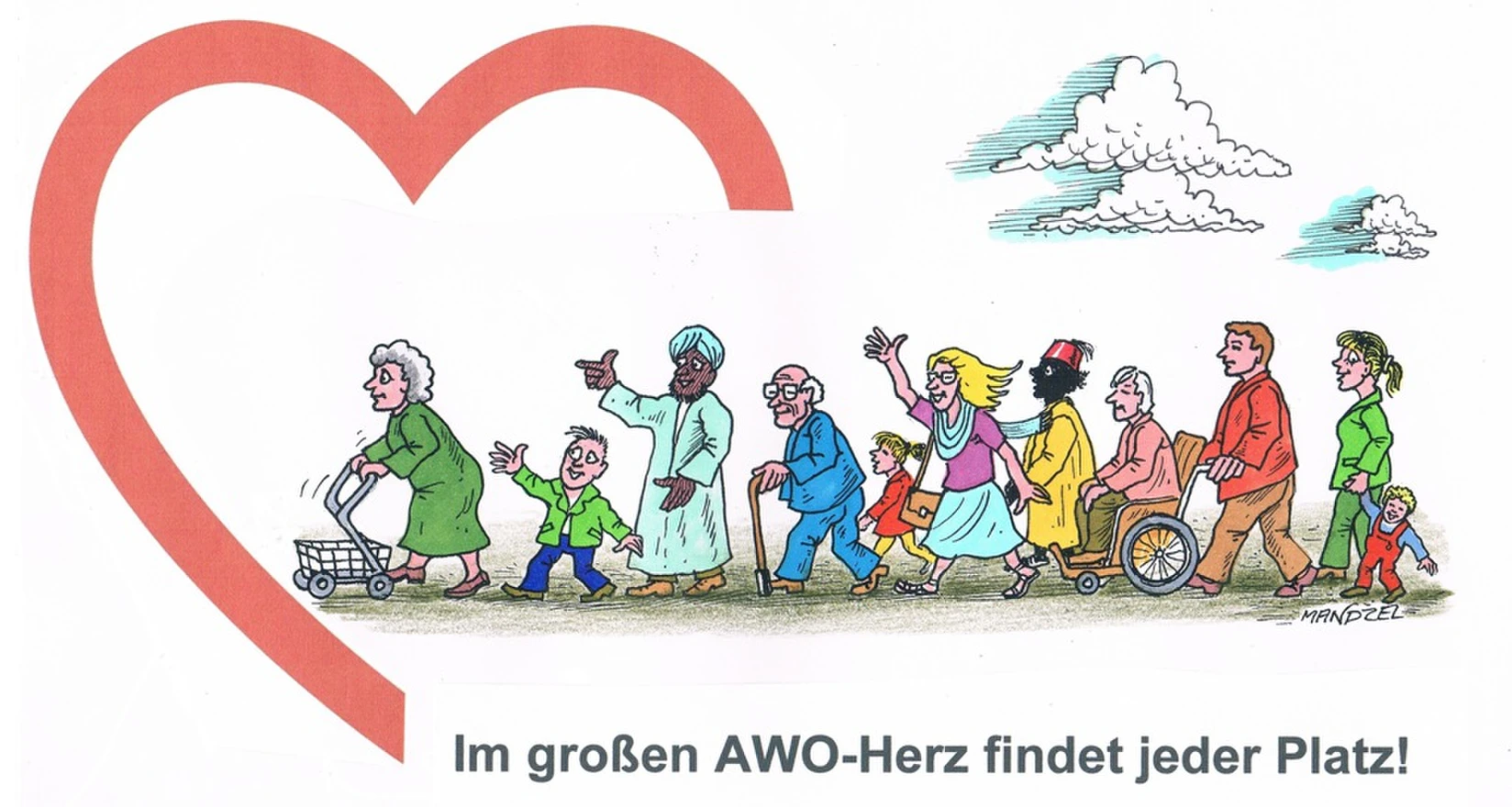 Bannergestaltung des Künstlers Waldemar Mandzel