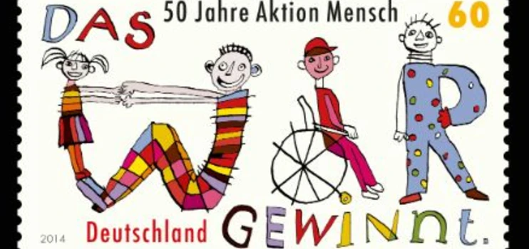 50 Jahre Aktion Mensch - Jubiläumsbriefmarke