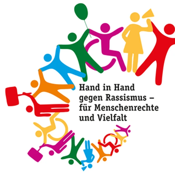 Logo Aktionstag gegen Rassismus - Bunte Menschenkette