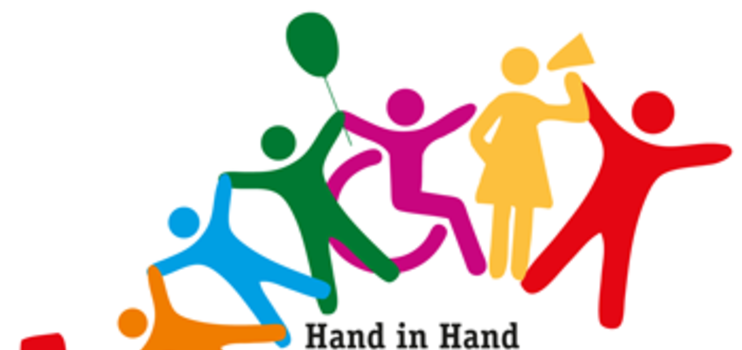 Logo Aktionstag gegen Rassismus - Bunte Menschenkette