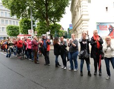 Menschenkette am 18.06.2016 in Bochum, Bleichstraße