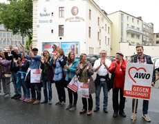 Menschenkette am 18.06.2016 in Bochum, Bleichstraße