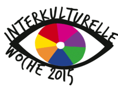 Ein Auge mit vielfarbiger Pupille - Logo der IKW 2015